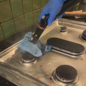 #1 Spring Cleaning Services in NYC ( Using Steam Cleaners ) using steam to clean.